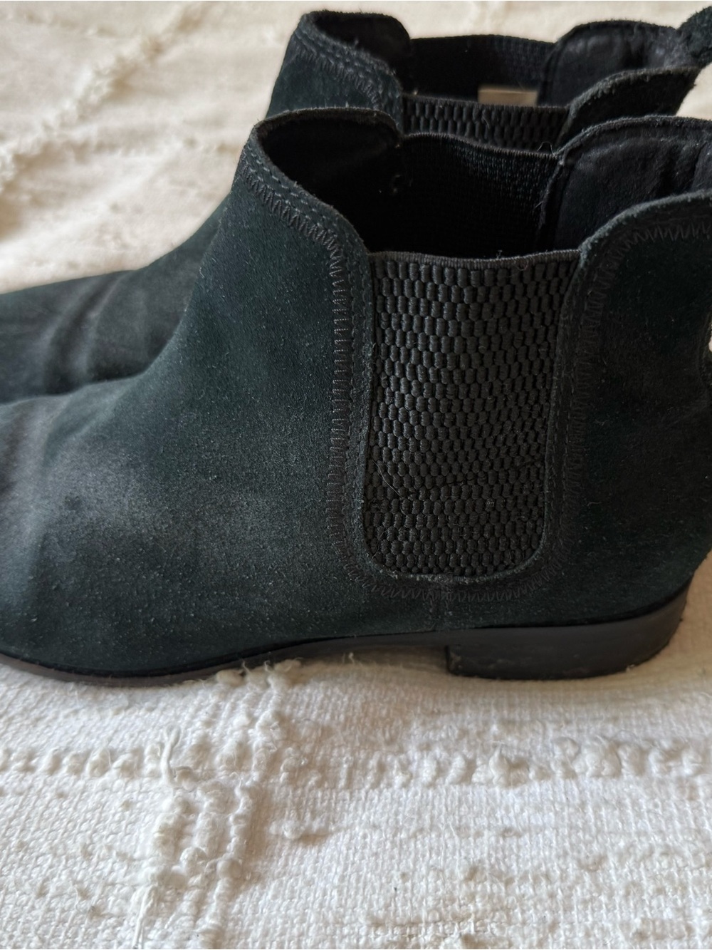 Toms Black Suede Chelsea Ella Ankle Boots size 8 - Picture 6 of 7